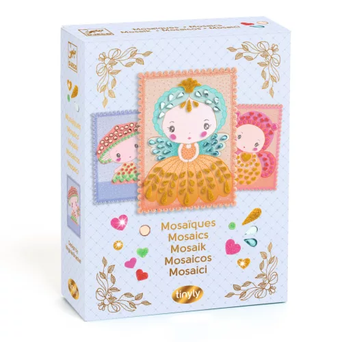 DJECO TINYLY kreatív - Mozaikkép készítés, Sugárka és barátai - Mosaics Stella & Co