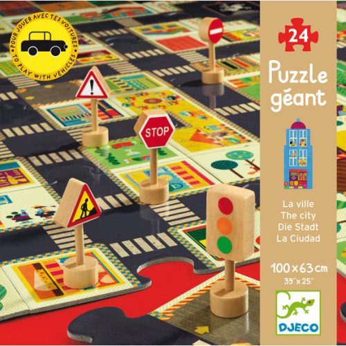 DJECO Óriás puzzle - A város - autópálya