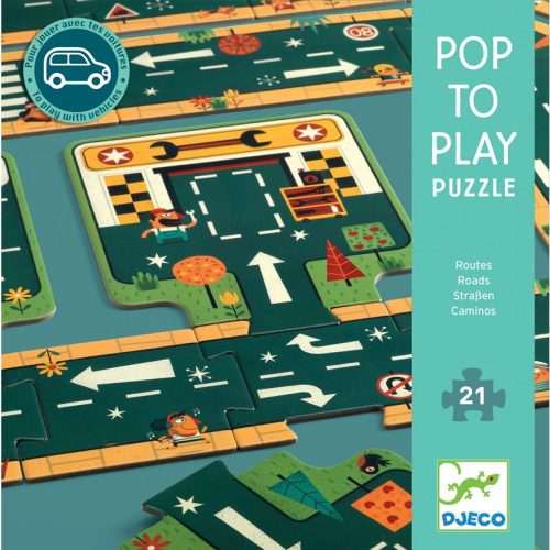 DJECO - Óriás puzzle - Utak, irányok - Roads