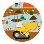 DJECO Óriás puzzle - Építkezés, 12+5 db-os