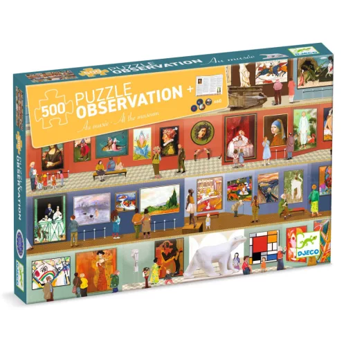 DJECO Megfigyeltető puzzle - A múzeumban, 500 db-os