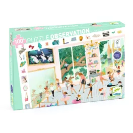   DJECO Megfigyeltető puzzle - Balett iskola, 100 db-os - The dance school