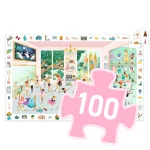 DJECO Megfigyeltető puzzle - Balett iskola, 100 db-os - The dance school
