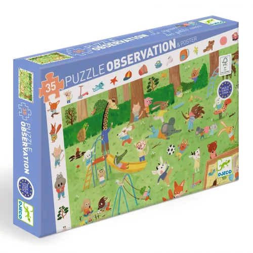 Djeco Megfigyeltető puzzle - Kisbarátok a kertben - Little friends' garden