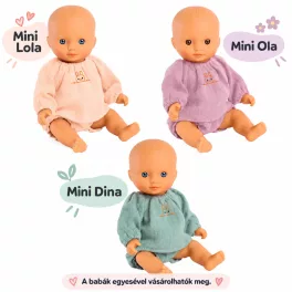 DJECO Játékbaba Mini, 20 cm - Lola, Ola, Dina