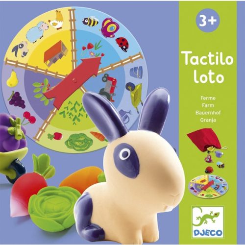 DJECO Társasjáték - Tapintható képeslottó - Tactilo lotto, farm