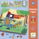 DJECO Pötyi mozaik - Vadállatok - Mosaico Rigolo