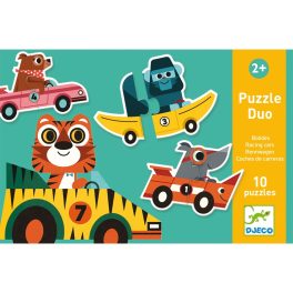 DJECO Párosító puzzle- Autós - Racing cars