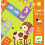 DJECO Domino játék - Tanya, 28 db-os - Farm
