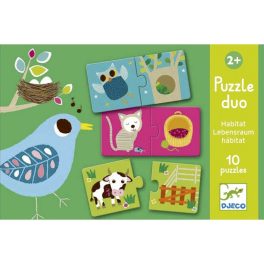 DJECO Párosító puzzle - Ki hol lakik