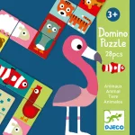 DJECO Kétfeles Domino - Állatfelek - Animo-puzzle