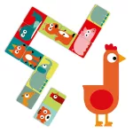DJECO Kétfeles Domino - Állatfelek - Animo-puzzle
