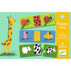   DJECO Párosító puzzle - Állati mintázatok - Trio Naked animals
