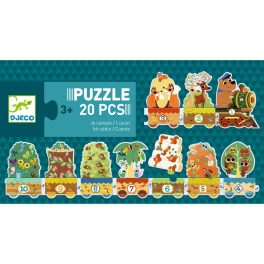   DJECO Sorozatkirakó puzzle - 10-ig számolok, 20 db-os - I count