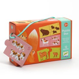   DJECO Párosító puzzle - Kié a kölyök, 24 db-os - Baby animals