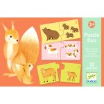 DJECO Párosító puzzle - Kié a kölyök, 24 db-os - Baby animals