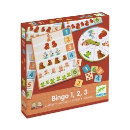   DJECO Fejlesztő játék - Bingó a számokkal - Eduludo Bingo 1, 2, 3 numbers
