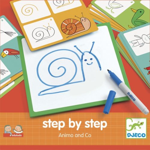 DJECO Rajzolás lépésről lépésre - Állatok