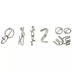 DJECO Logikai játék - Fém ördöglakatok - Crazix