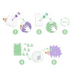 DJECO Ujjfestő készlet - Kicsi formák - Magic finger painting, Small forms