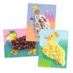 DJECO Kollázs műhely - Kalapos állatkák gyapjúval és tépőzárral 