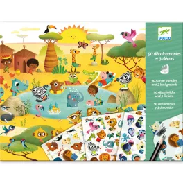   DJECO Satírozó képkészítés - Tájak - Savannah, desert, and North Pole: time for fun!