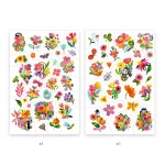 DJECO Tetováló matricák - Virág akvarell - Aqua flor