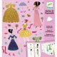 DJECO Papírbaba öltöztető - Nagyidők viseletei - Dresses through the seasons