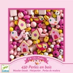 DJECO Fagyöngyök - Madarak - Wooden beads, bird