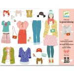 DJECO Papírbaba öltöztető - Hatalmas gardrób – One big dressing room