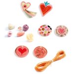 DJECO Gyöngykészlet - Szívek - Hearts