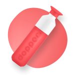 Dopper Original kulacs 450 ml - Coral Splash (piros)