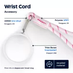 Dopper csuklópánt FEHÉR bögregyűrűvel – Cherry Pink
