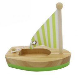 FKP Toys - Mini fa vitorlás hajó (zöld-natúr)