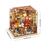 Könyvesbolt 3D modell - DIY miniatűr házikó készlet - Sam tanulószobája - 236 db-os
