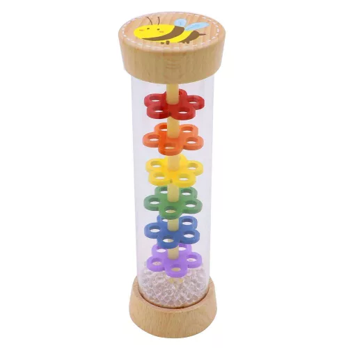 FKP Toys - Hengeres színes csörgő (méhecskés, esőbot)