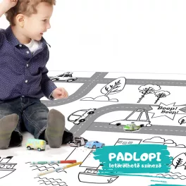   Hellomywall - Autópálya Padlopi letörölhető színező, két méretben