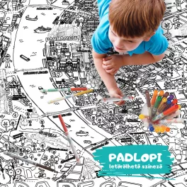   Hellomywall - Budapest Padlopi letörölhető színező, két méretben