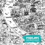 Hellomywall - Budapest Padlopi letörölhető színező, két méretben