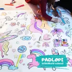 Hellomywall - Unikornis Padlopi letörölhető színező, két méretben