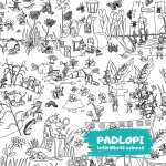 Hellomywall - Bogarak mókás világa Padlopi letörölhető színező, óriás méretben