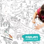 Hellomywall - Szafari Padlopi letörölhető színező, óriás méretben 