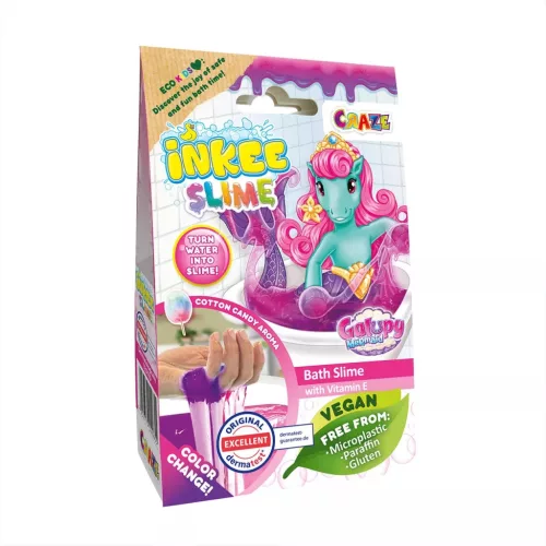 CRAZE, INKEE, VEGAN FÜRDŐ SLIME GALUPY MERMAID, VATTACUKOR AROMÁJÚ