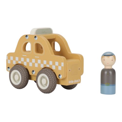 Little Dutch Taxi figurával - Yellow Essentials