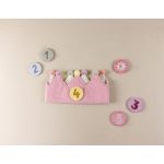 Little Dutch szülinapi korona számokkal - pink