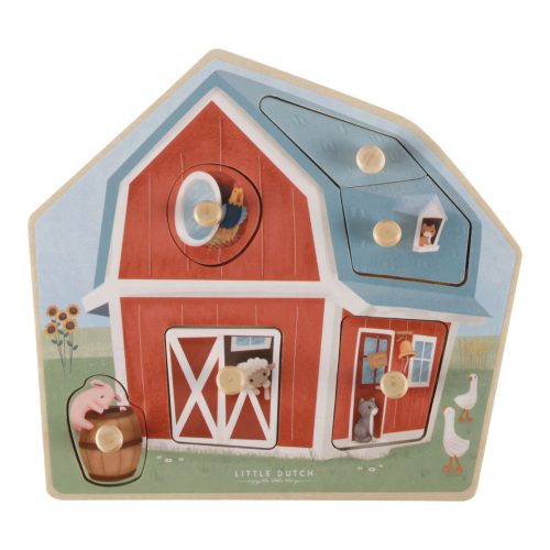 Little Dutch fa formabeillesztő puzzle – Little Farm