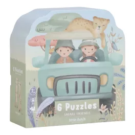 Little Dutch 6 az 1-ben puzzle- Safari Friends