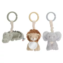   Little Dutch felfűzhető rezgő plüss játék (3db) - Safari Friends