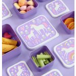 Uzsonnásdoboz, Unikornis (lila) (4 db-os)