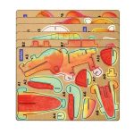 MierEdu Hangot adó 3D állatos puzzle, T-rex